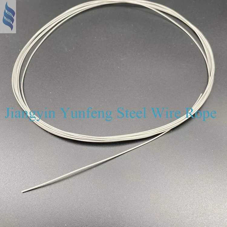 Clear Color With Nylon Coated SUS 304 Steel Wire Rope 7*7-0.6-0.8mm for the Manufacture of Fishing Leaders