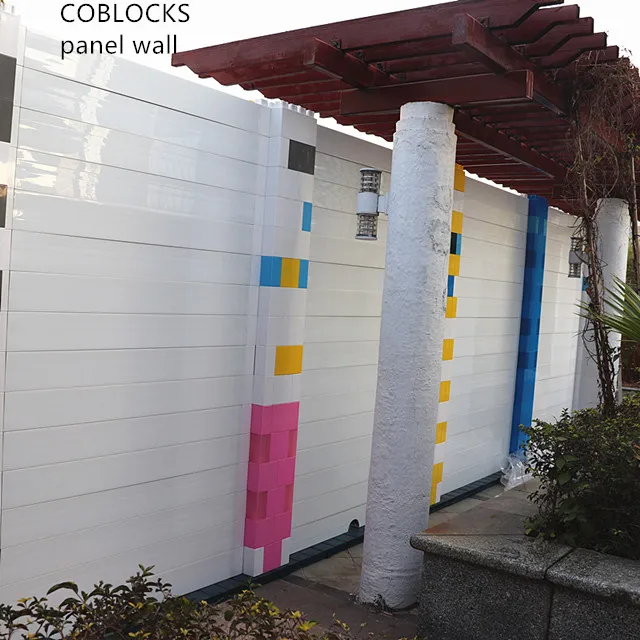 Rapid Construction PVC thick wall panels plus interlocking giant blocks bricks for office partition drywall prefeb house