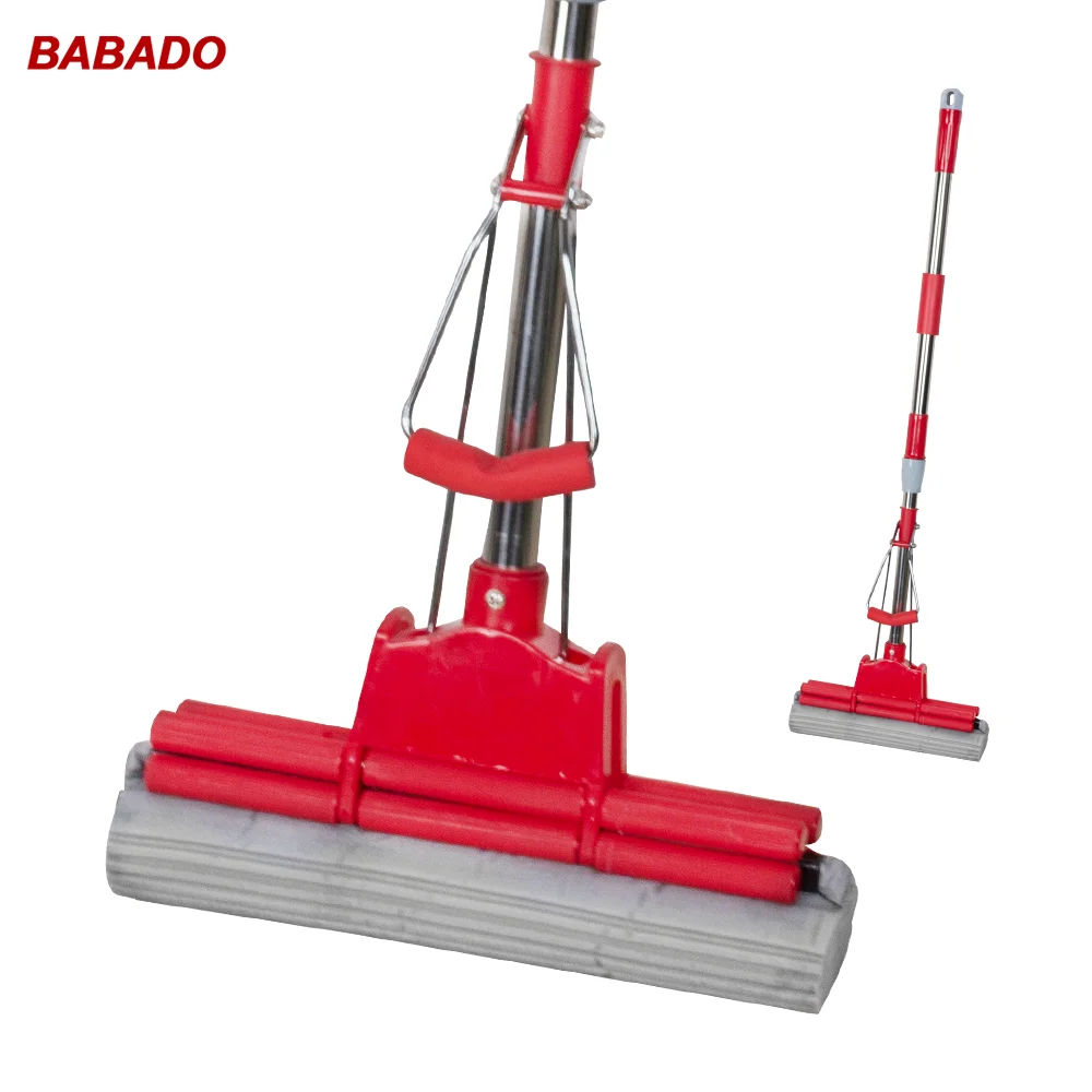BABADO 27cm 28cm housewares cleaning tools hand free Telescopic Handle mop PVA Sponge Mop