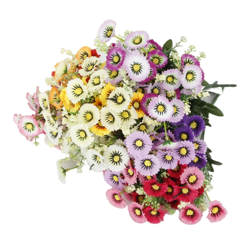 
Artificial Flowers Wholesale 7 Forks 28 Decorative Flowers Double Lilac Bouquet of Flowers Wedding 