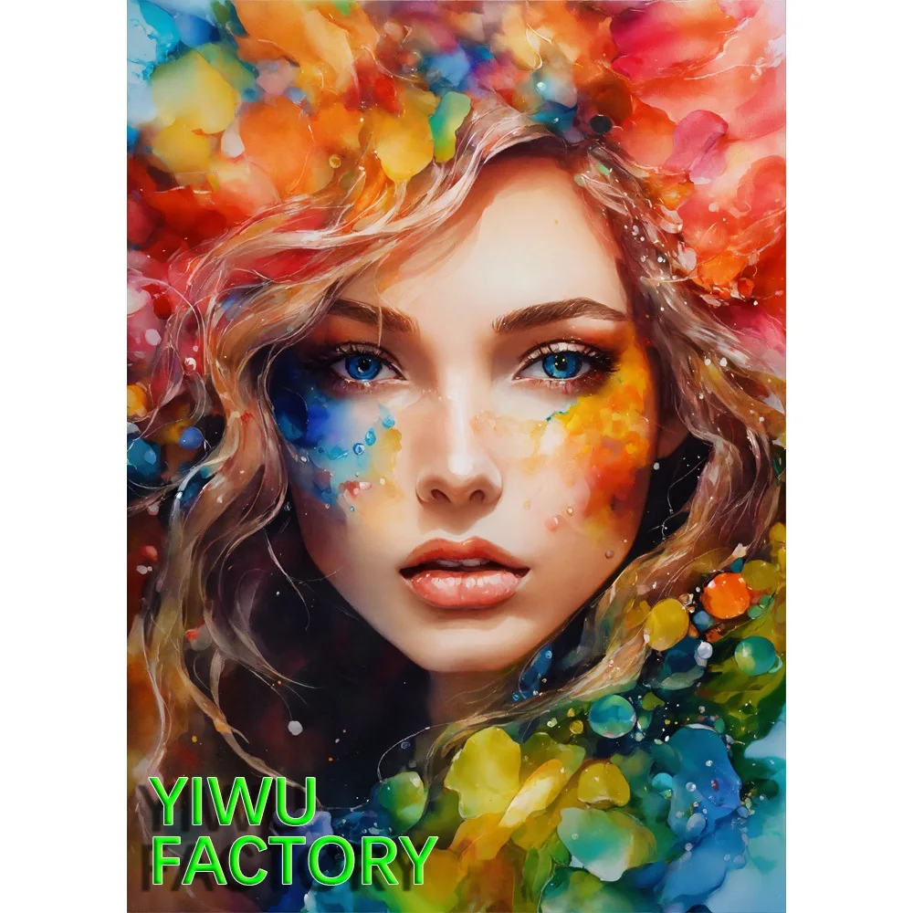 5D Diamond Beautiful Gril Canvas Art Painting Portrait Series Crystal Full Drill DIY for Home Decor