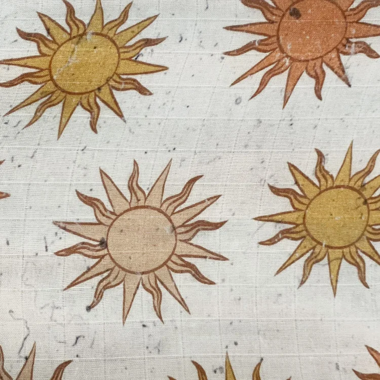 Hot Soft Breathful Organic Muslin Square Bamboo Fabric  30% Cotton 70% Bamboo Fabric By Meter For Newborn Baby