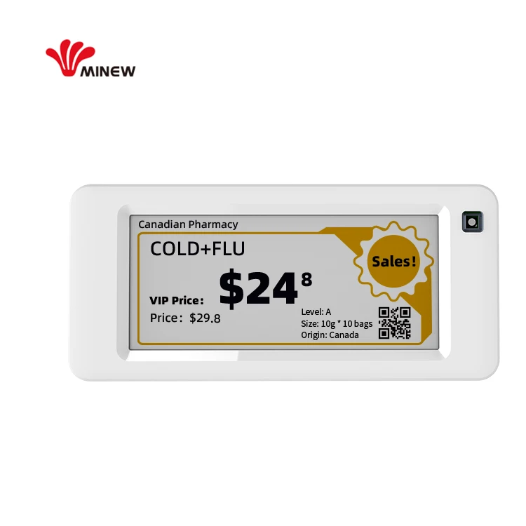 Минью 5 8 дюймов 3 цвета OEM epaper дисплей wifi bluetooth электронный