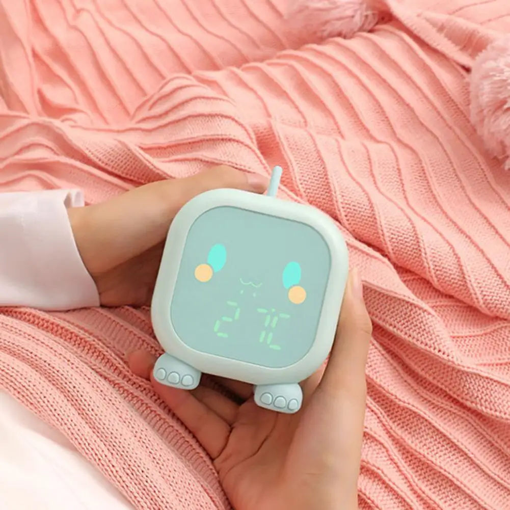 Hot Selling Cute Design Dinosaur Mini Children Cartoon Alarm Clock Wake Up Light Sleep Trainer With Abs Material