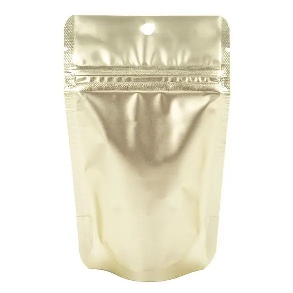 Lingjie Золотая Алюминиевая фольга Ziplock стоячий мешочек с подвесным отверстием OEM ODM пластиковый пакет для закуски конфеты бисквитные орехи