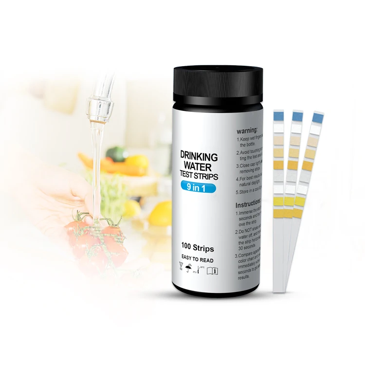 9 in 1 Drinking Water Test Kit 100 Pieces Total Hardness  Nitrite Strips for Home Use Tap Water