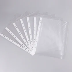 Customized Design A4 Waterproof File Folder PP Document Storage Bag Transparent 11 Holes Sheet Protectors