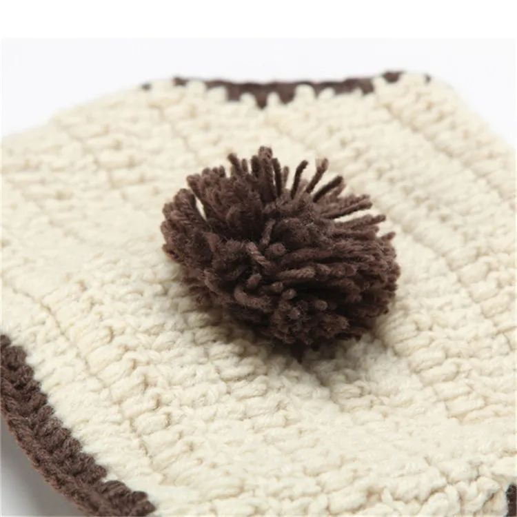 New arrival baby props for photography clothes knit crochet beanie bear hat