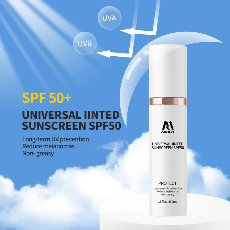 MIDUO Source Factory 150ML Private Label Paraben Free Non Chemical Skin Protection Vegan Organic Lotion Sunscreen Cream For Face