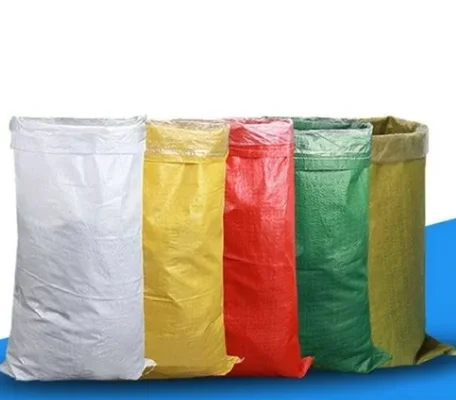 Multiple Sizes 25kg 50kg printable polypropylene woven flour sacks pp woven white rice packaging bags