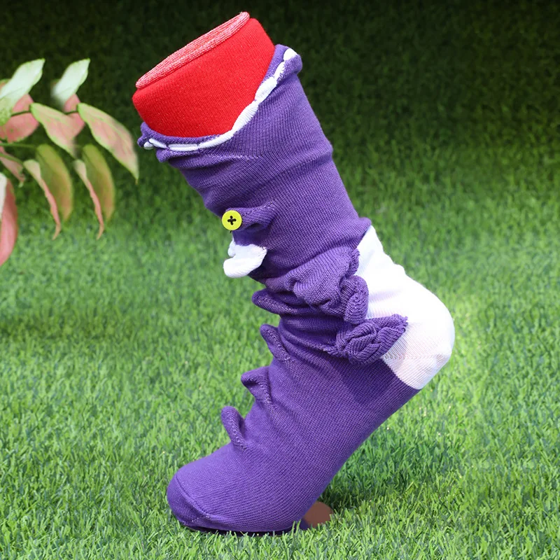 JX-I-0206 The latest crocheted crocodile socks and shark socks custom design socks