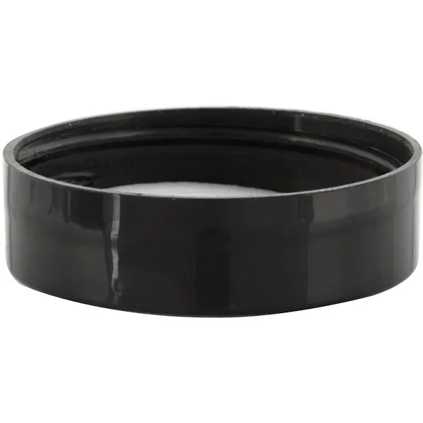 Black White Smooth Ribbed Plastic Screw Cap 38mm 38-400 PP Bottles with Foil Former Liner