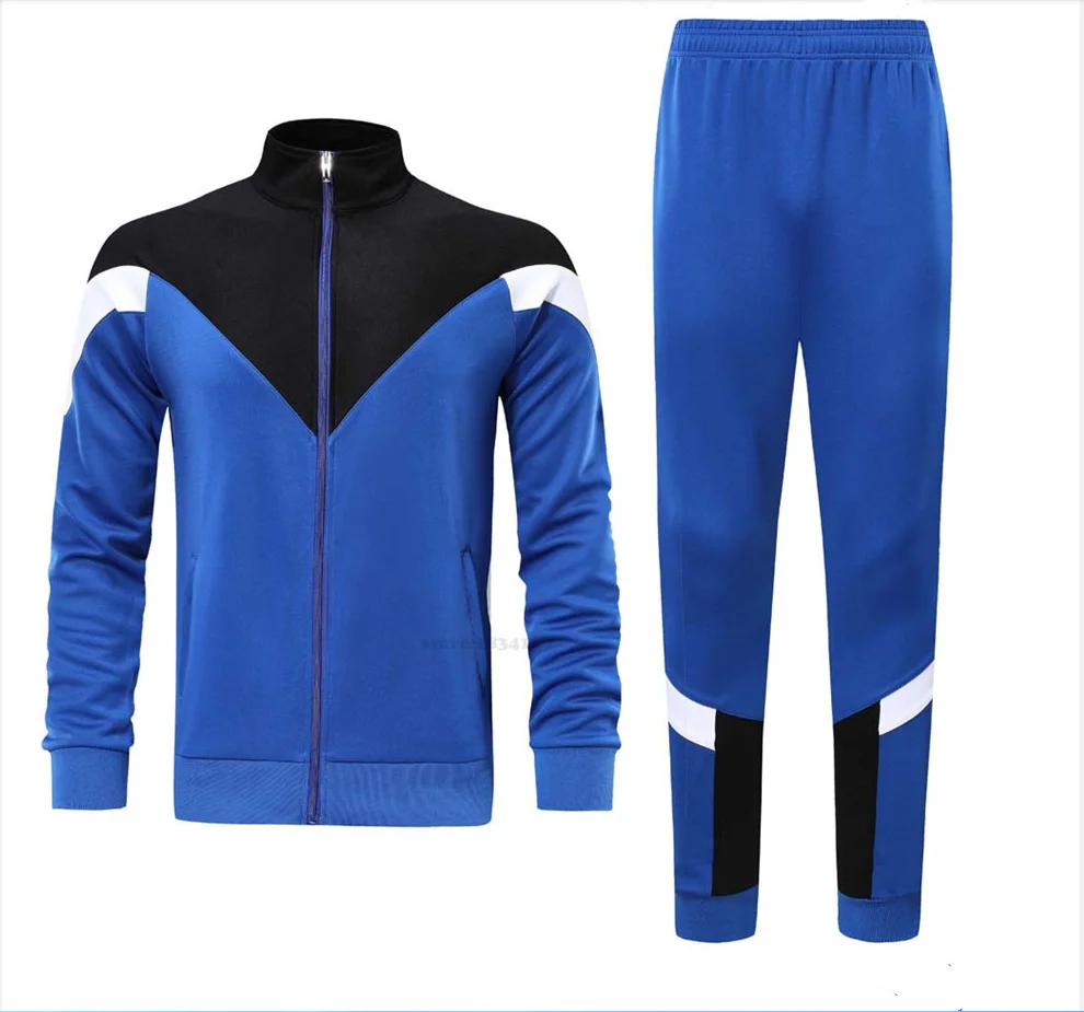 Football Kits Adults Soccer Jerseys Sets Men Running Jackets Sports Training Tracksuit Uniforms Long Sleeve