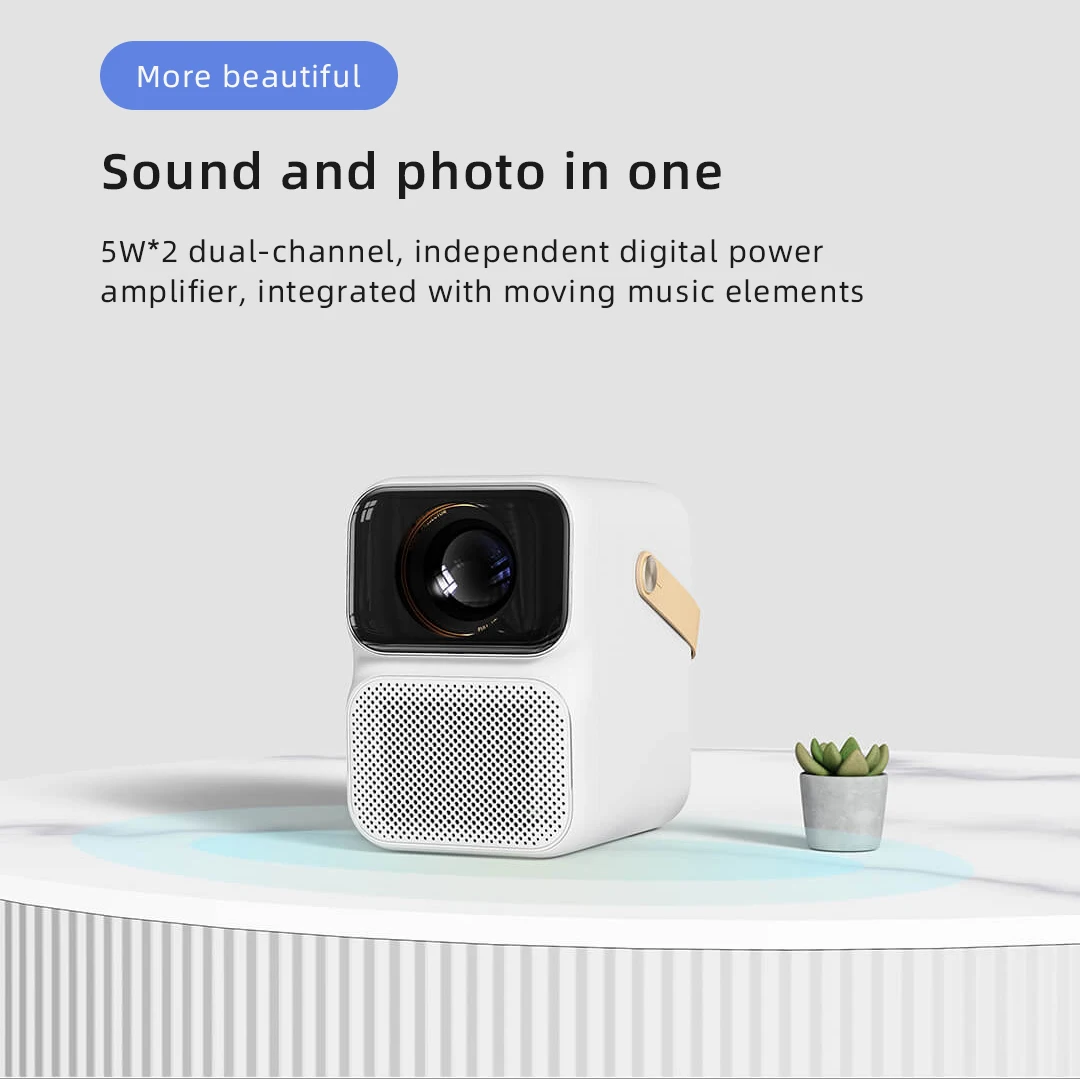 Светодиодный проектор Wanbo T6 Max с ЖК-дисплеем и автофокусом, 1080P, 5G, Wi-Fi, 550 Ansi-люмен, 2 ГБ, 16 Гб памяти, умный Портативный светодиодный проектор для кинотеатра и домашнего кинотеатра