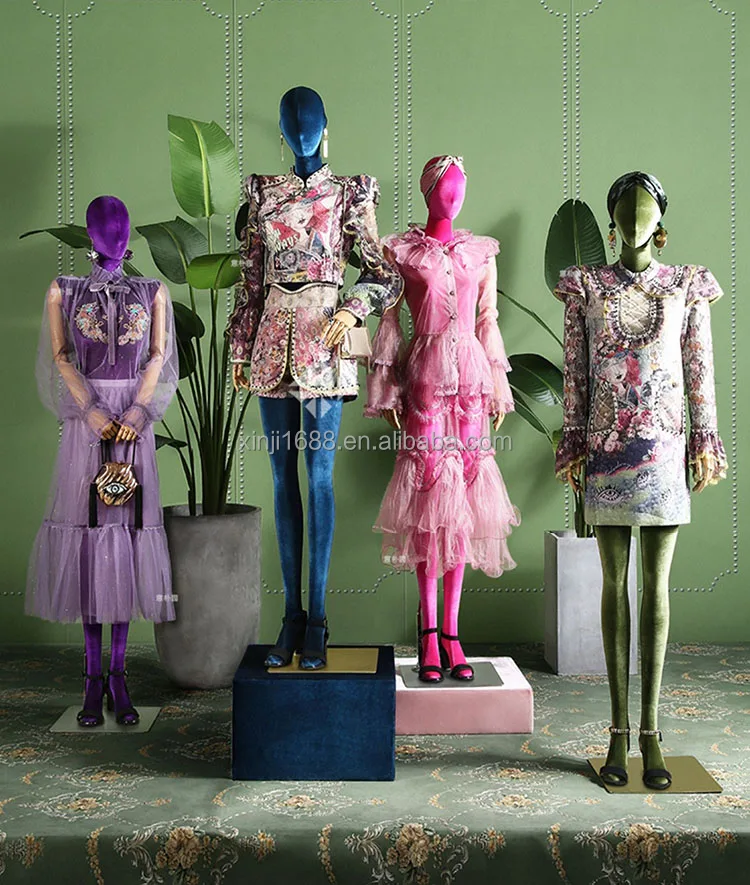XINJI Fashion Clothing Store Full Size Mannequins Female Fabric Full Body Models Clothes Stand Mannequin for Window Display