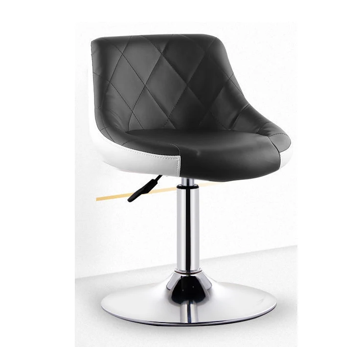 Гидравлический насос из синтетической кожи, стильное вращающееся кресло для парикмахера с регулируемой высотой, салонный барный стул