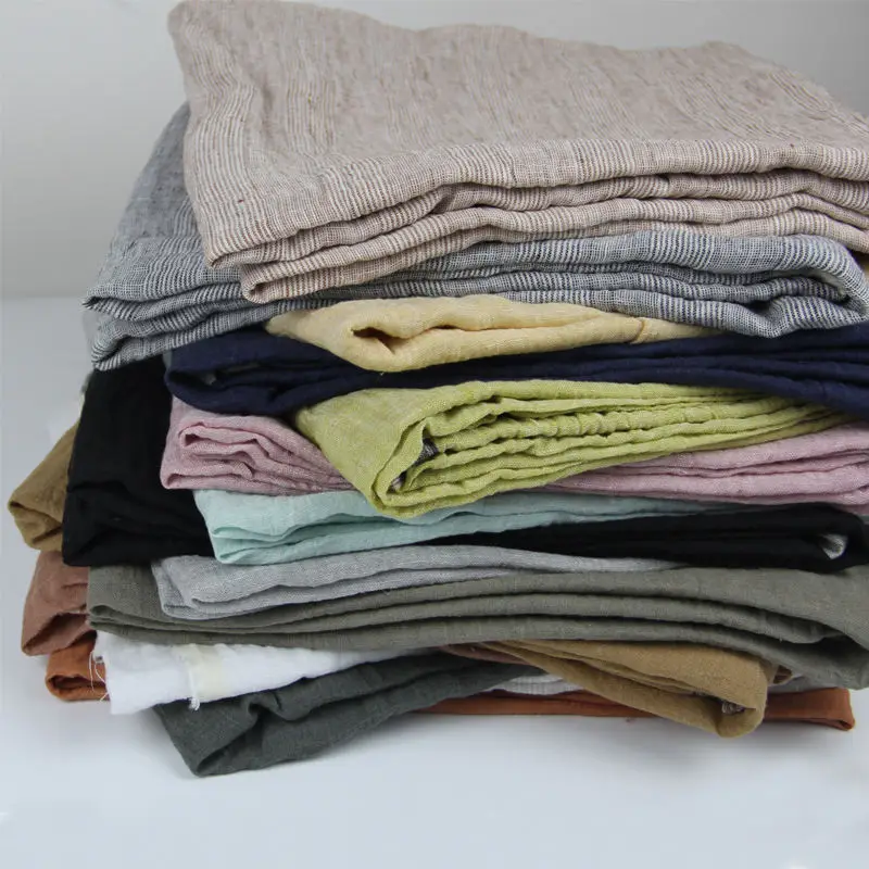 China Supplier Latest Design Clothing Material Pure Fabric Linen