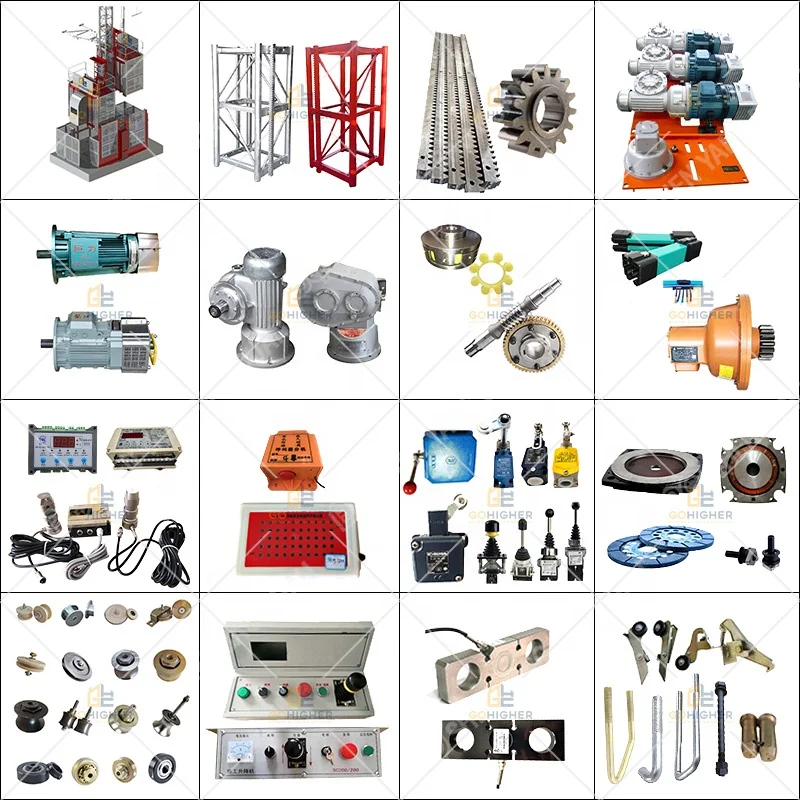 Gjj Sc200/200 строительный пассажирский лифт редукторный двигатель с редуктором подъемник Червячная Шестерня тремя приводами