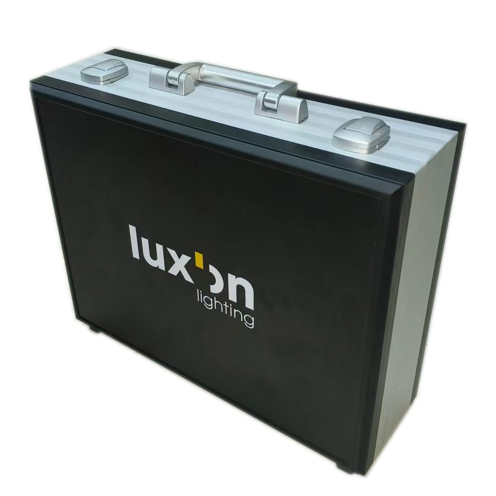 Patented aluminum alloy lamp barrel toolbox with plugs Instrument Box case Hardware Storage Tool Box Suitcase With Sponge