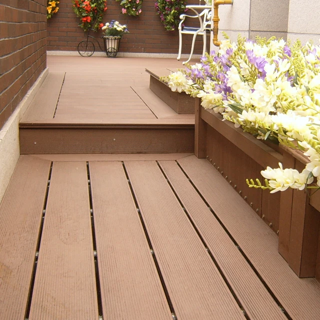 Municipal swimming pool bamboo and wood composite material interlocking floor wpc wood plastic outdoor decking