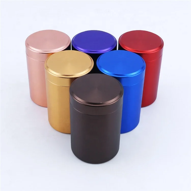 Logo Engraved Laser Aluminum Storage Container Metal Cigarette Case Pre Rolled Cones Smoking Accessories Herb Box with Seal Lid