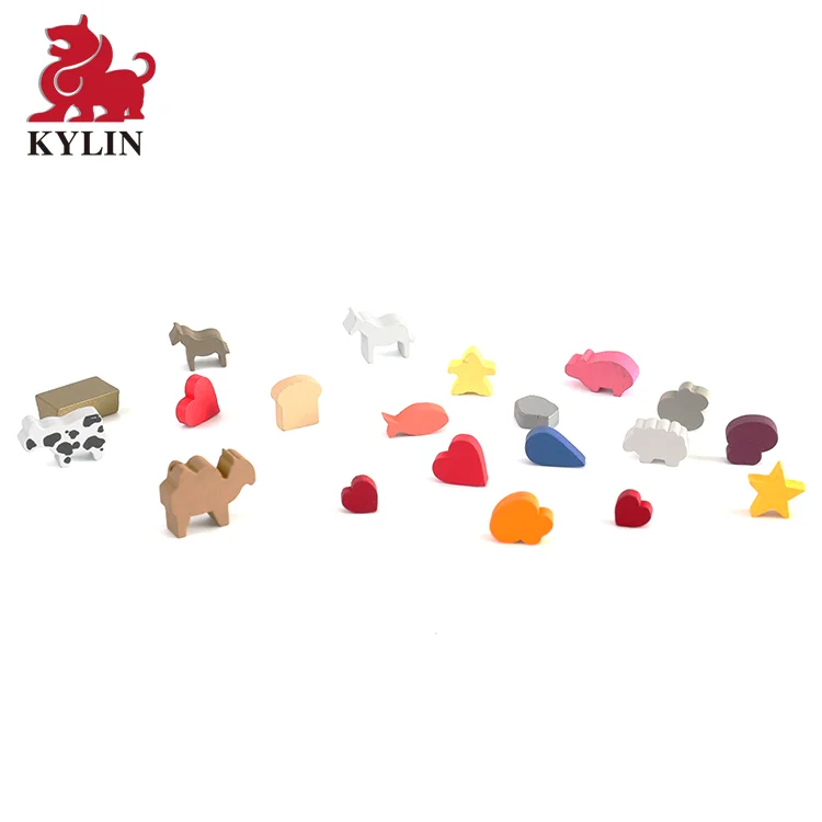 Custom Board Game Pieces Wooden Game Token Pawns Toy Parts