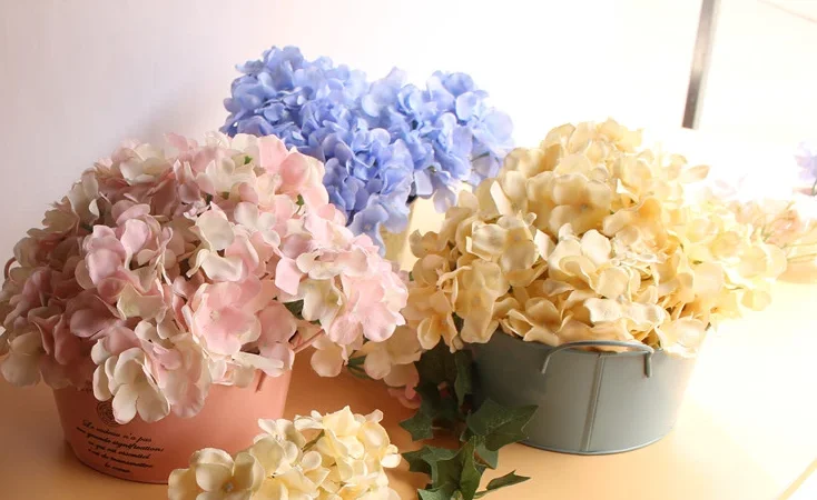Wholesale 22colors hydrangea artificial flowers for wedding decoration