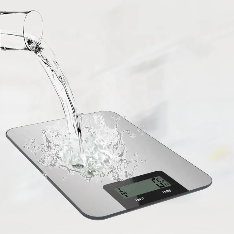 Весы кухонные тонкие из нержавеющей стали с ЖК-дисплеем, 2022, 5 кг