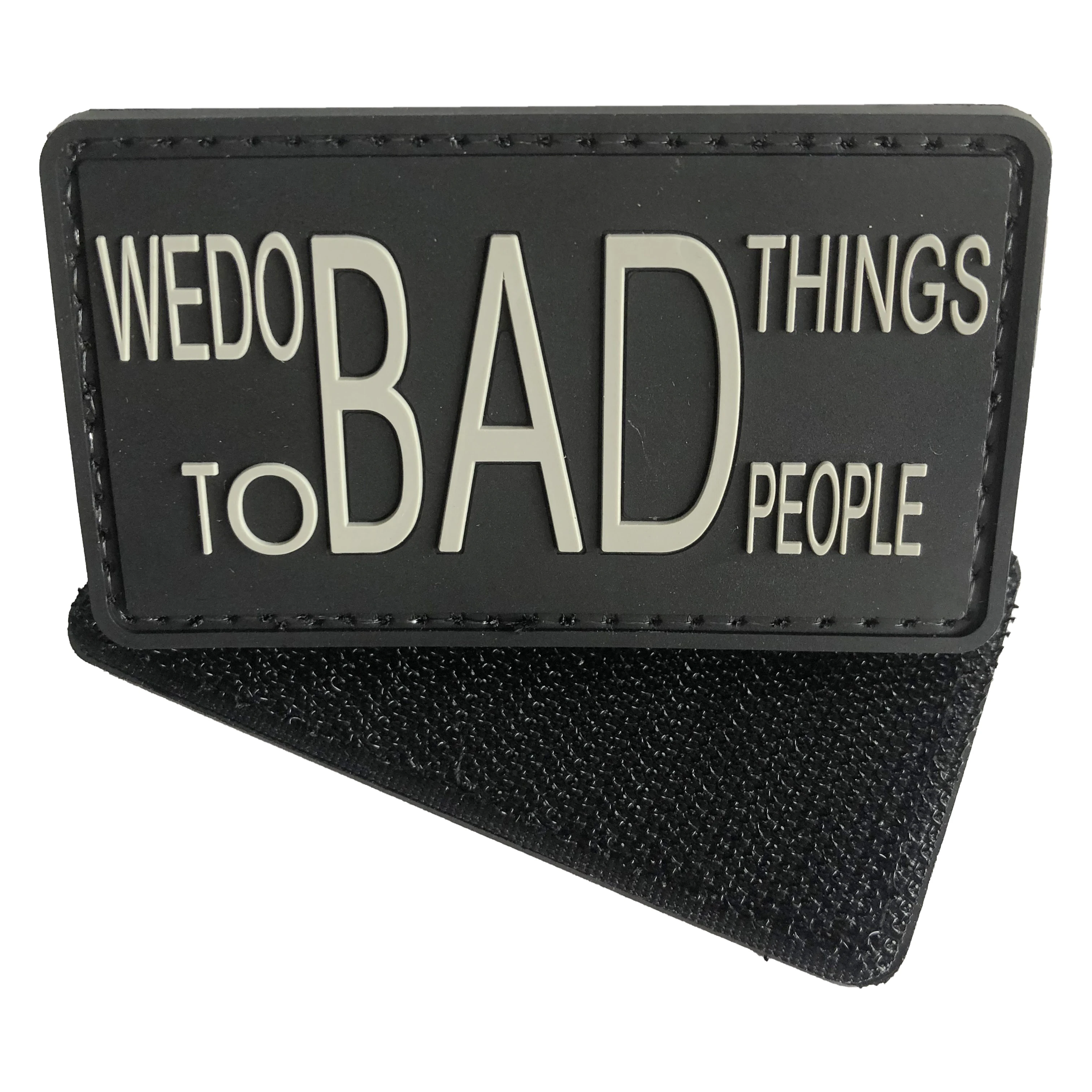 Wholesale PVC patch Custom Design Logo Rubber Patches for Backpack bag hat vest Helmet