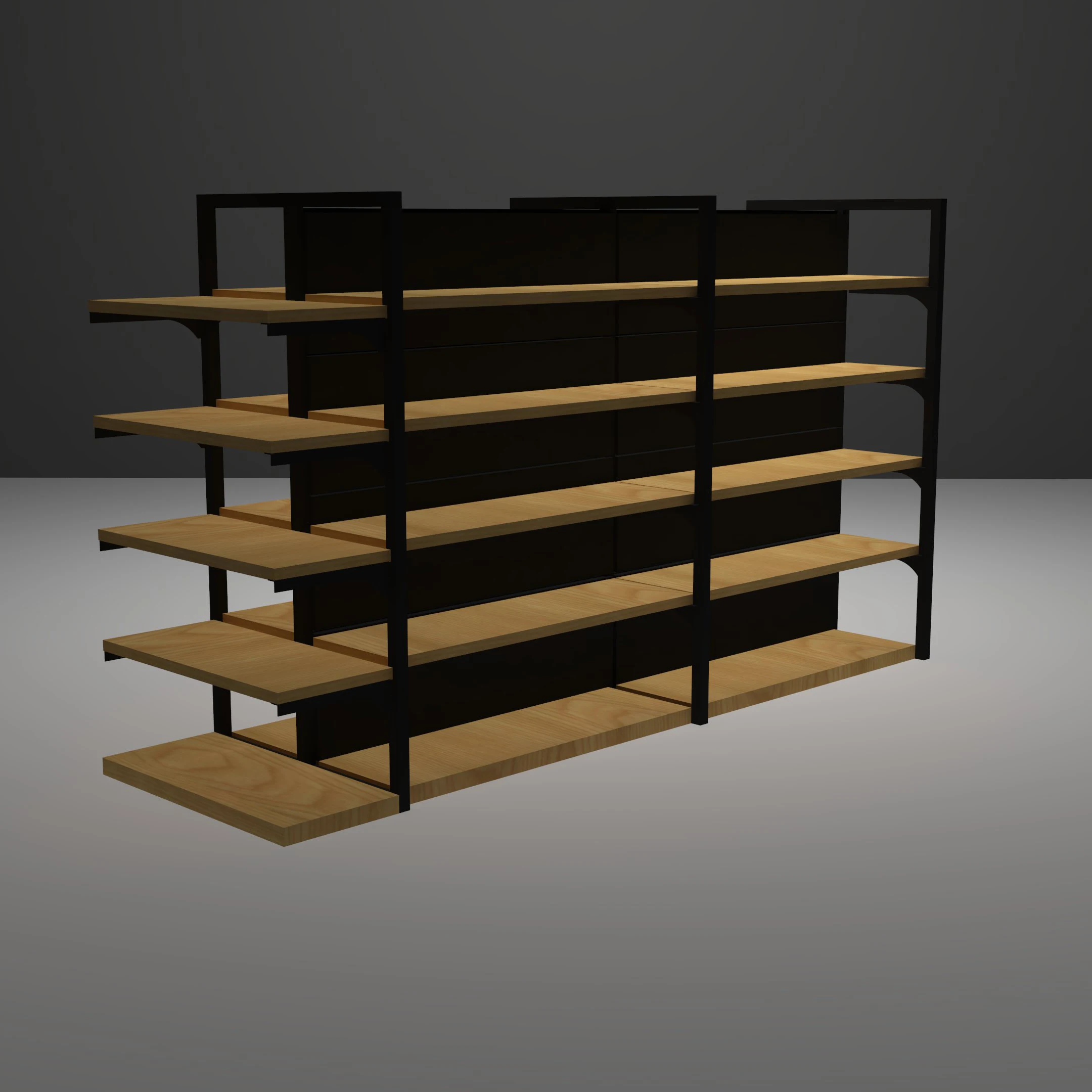 China wholesale wood goods display rack MINISO Shelf flat panel cheap supermarket wooden display racks