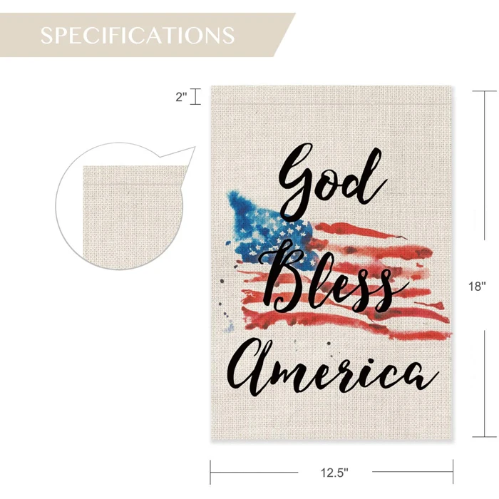 Sublimation Blank Double Printing Advertising Words Party Garden Decoration Country Blue White Red Custom Flag