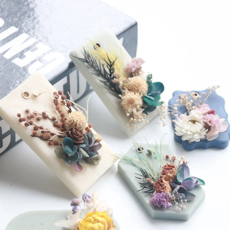 1106 4 Square Oval Hollow Aromatherapy Wax Silicone Mold DIY Epoxy Wax Brand Plaster Pendant Resin Mold