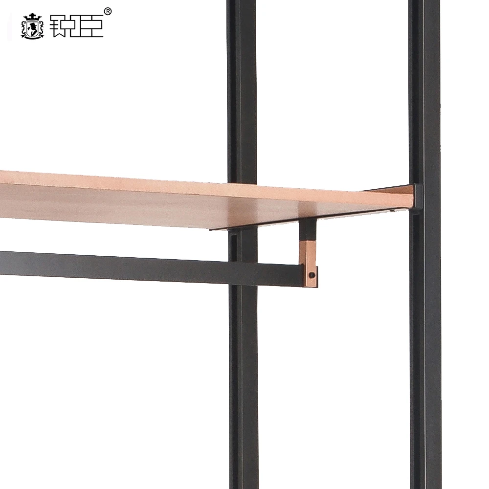 HK Series Garment Shop Shelving Display Shelving Clothes Wall Rack Shelf Stacking Racks Apparel Display Clothing Rack