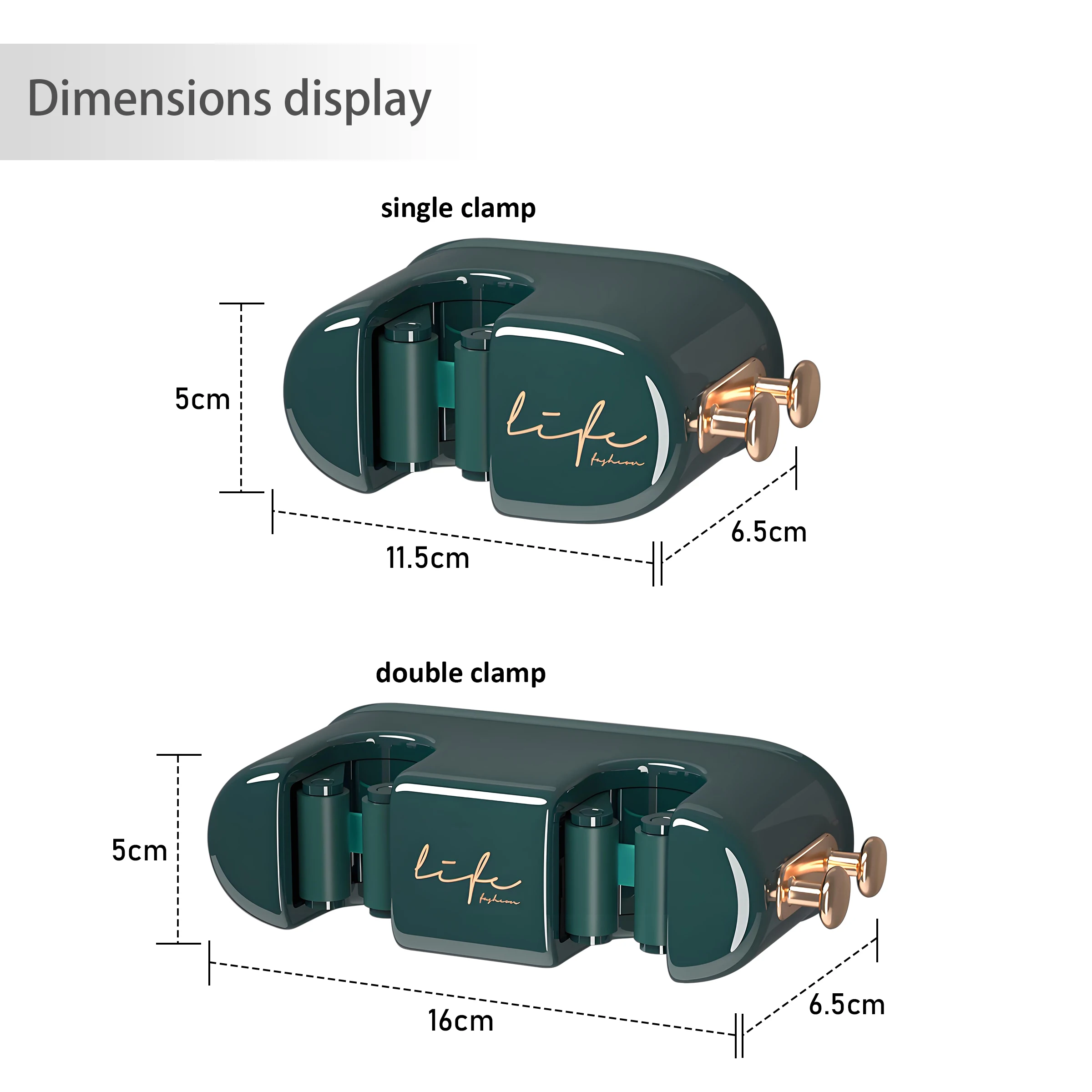 Hot Home Wall-Mounted Multifunctional Bathroom Storage Racks Hole-Free with Rag Hooks and Broom Mop Clip Storage