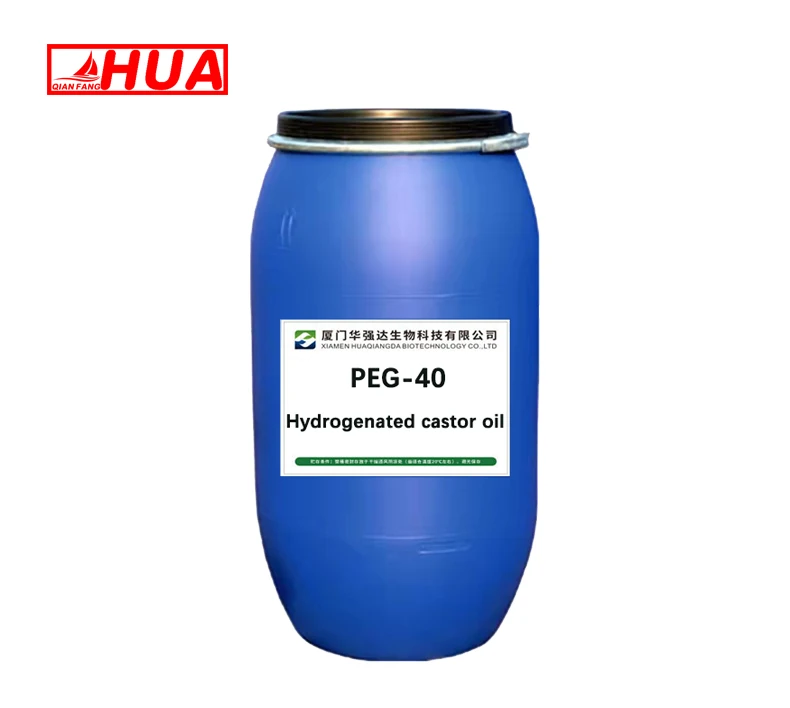 HUA Solubilizer castor oil PEG-40 Manufacturer supply Hydrogenated Castor Oil hydrogenated PEG-40 cas 61788-85-0