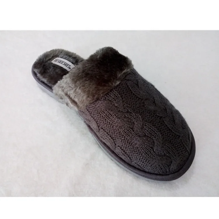 High quality  footwear design EVA sole winter knitted indoor  slippers
