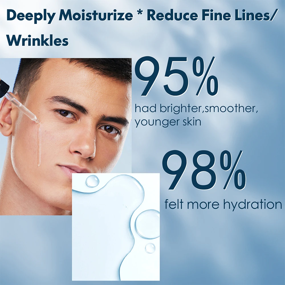 OEM Customize Mens Face Beauty Anti Acne Hyaluronic Acid Whitening Brightening Moisturizing Repair Men Skin Care Set