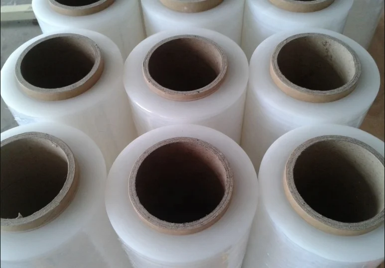 Stretch film 8 rolls pallet hand stretch wrap hand shrink wrap custom size lldpe self adhesive stretch film for pallet carton