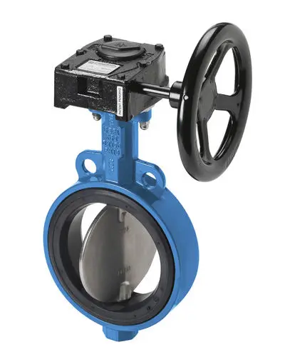 Standard Concentric Type Soft Seal Butterfly Valve Worm Gear Rubber Seated Double Flanged Butterfly Valve Wafer Butterfly Valve