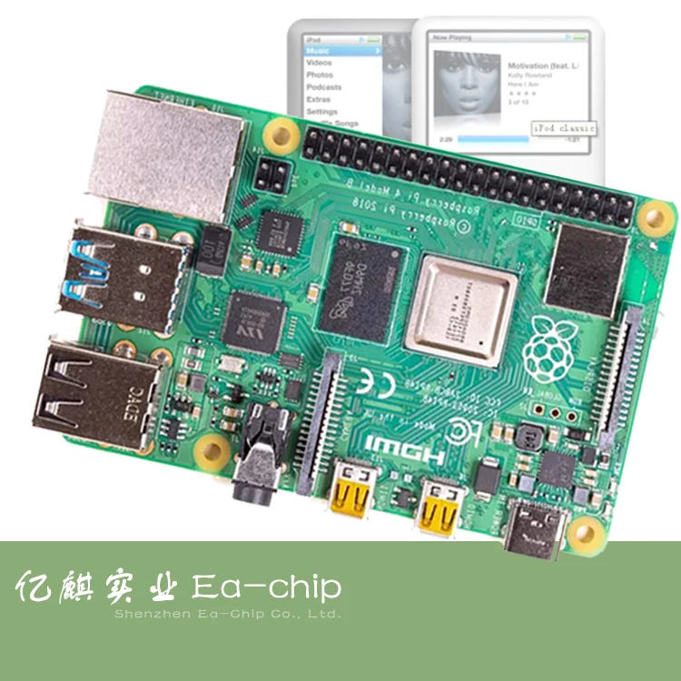 Звоните нам, наслаждайтесь большим купоном! 2019 новый продукт Raspberry Pi 4 Model B оригинальный 1 ГБ/2 ГБ/4 ГБ DDR4 1,5 ГГц BCM2711B0 беспроводной с Wi-Fi