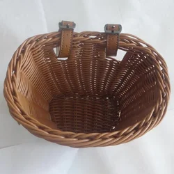 Promotional Gifts Natural Rattan Basket Willow Bicycle Basket Wicker Bicycle Basket
