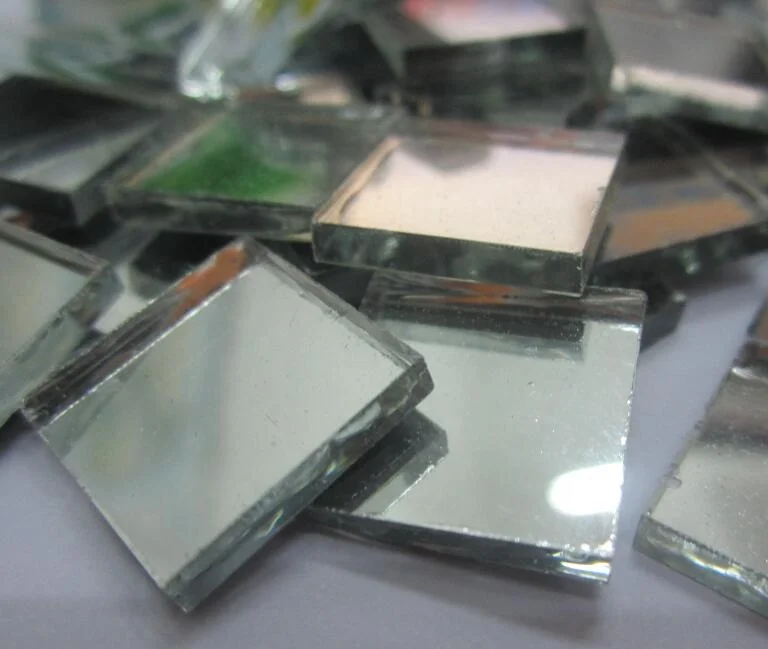 4mm thickness small mirrors for crafts mirror tiles glass mosaic glass mirror craft tiles