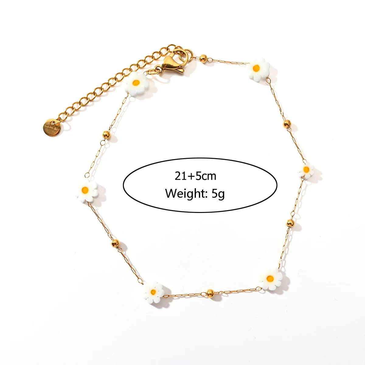 Fashion Classic Outdoor Beach Colorful Stone Chrysocolla Crystal Stainless Steel Beaded Amethyst Anklet