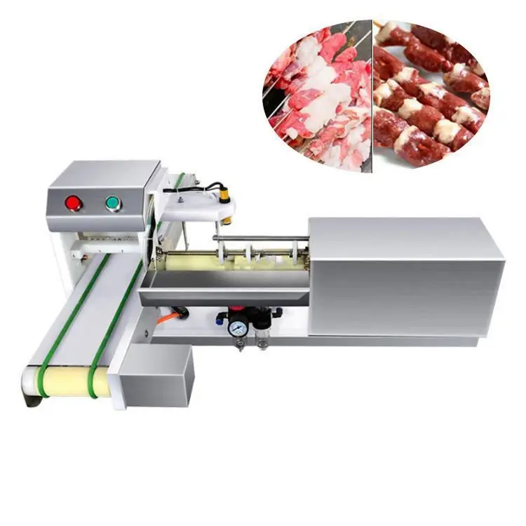 Kabob skewer machines semi-automatic Chinese factory make sheekh kebab machine on metal skewers