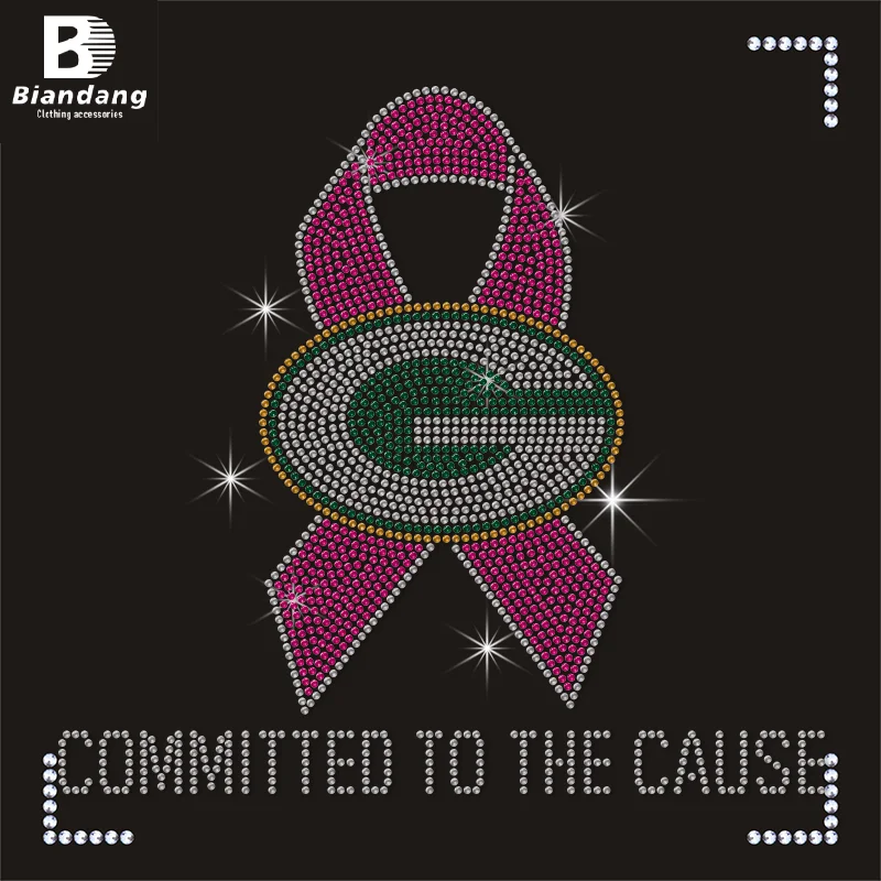 Manufactures Colorful NFL Logo Rhinestones Clothing Rhinestone Transfer for T-shirt Custom