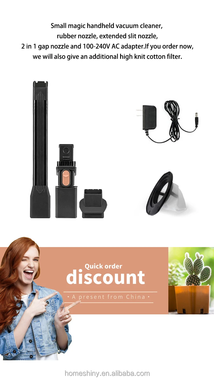 Shiny XL-620 Portable Robot Dry Wet Desktop Vacuum Cleaner Table Mini Vacuum Cleaner