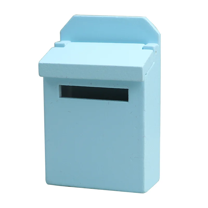 1/12 Scale Dollhouse Decor Accessories Mini Mailbox Toy Wooden Mailbox Postbox Letterbox Ornaments Model