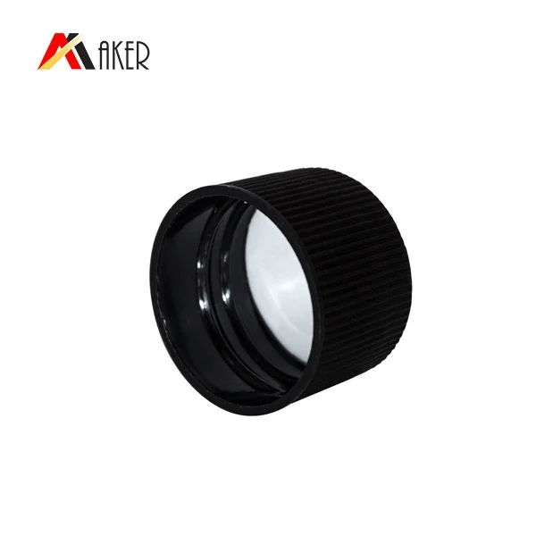 Custom Multi Types Plastic Bottle Lids Caps 20mm Round Black Color PP Plastic Screw Cap For Cosmetic Water Beverage Bottle