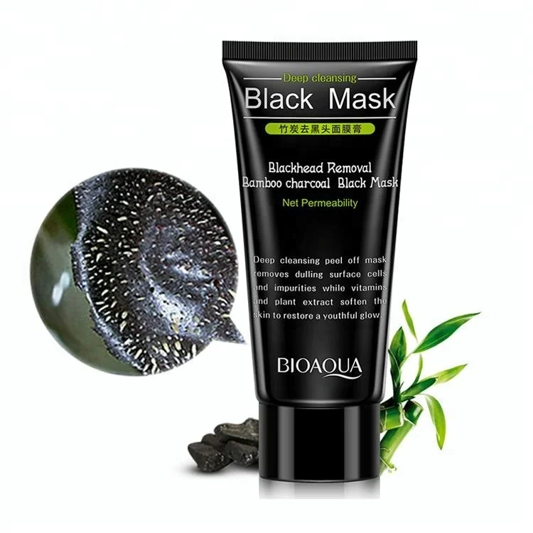 OEM bioaqua bamboo charcoal blackhead removal peel off black mask