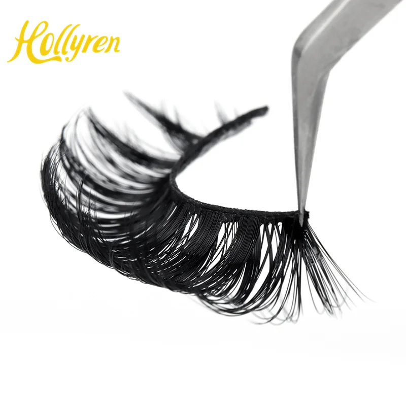 Russian Striplashes Winged Full Strip Eyelashes Custom Faux Mink Color D Curl Strip Eyelashes Vegan Russian Strip Lashes